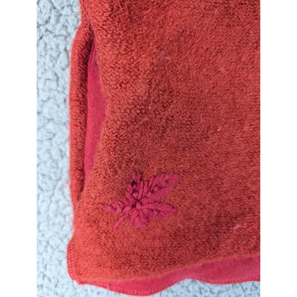 Cabela's Boiled Wool Cardigan Sweater Womens L Rust Red Button Up Pockets - Picture 9 of 11